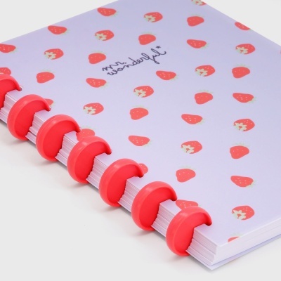 Caderno A5 Mr Wonderful Morangos