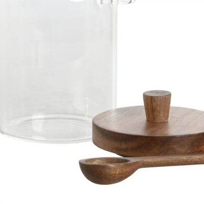 Frasco Vidro com tampa e colher