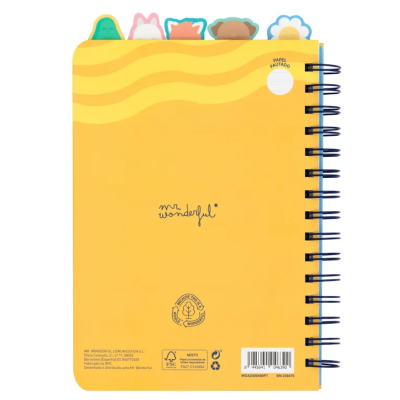 Caderno A5 com separadores com aba - Para grandes metas, grandes planos