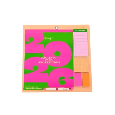 Calendário Magnético 2026 - Rosa