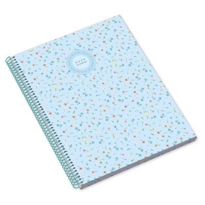 Caderno A4 Capa Dura Espiral Moon Flower