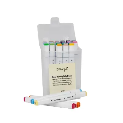 Conjunto de 24 marcadores de ponta dupla