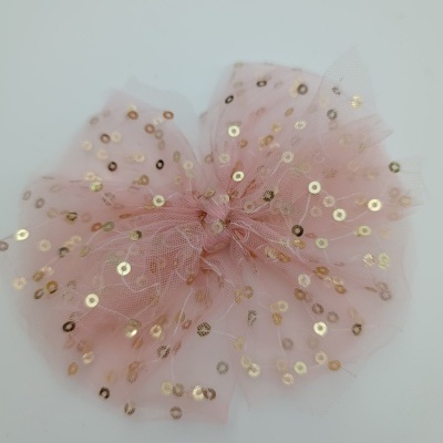 Mola Pinça Com Laço Organza e Lantejolas