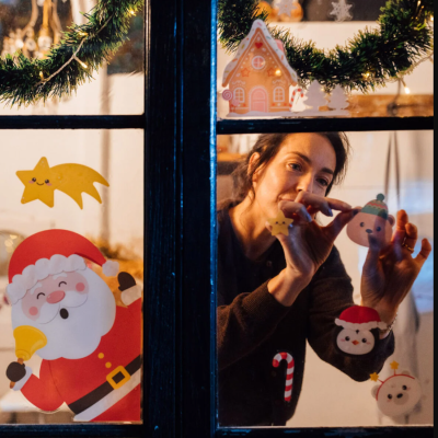 Set 70 Autocolantes Estáticos Natal LEGAMI