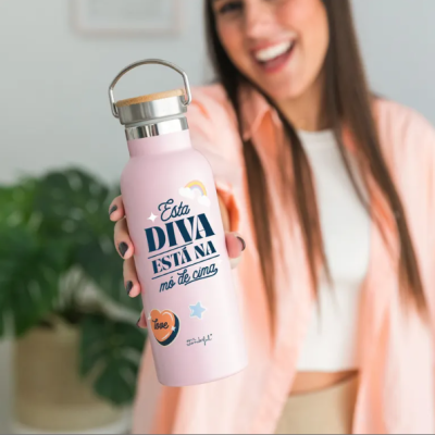 Garrafa térmica personalizável - Esta diva está na mó de cima
