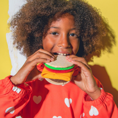 Meias Cheeseburger - Eat My Socks Criança