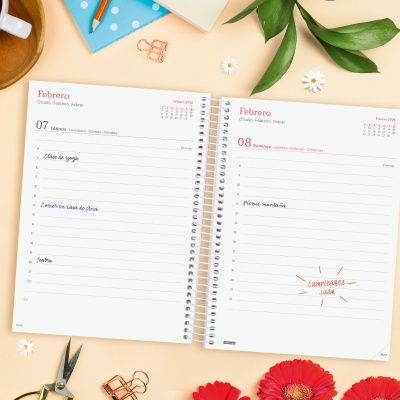 Agenda Diária 12 meses Espiral 2026 Agora