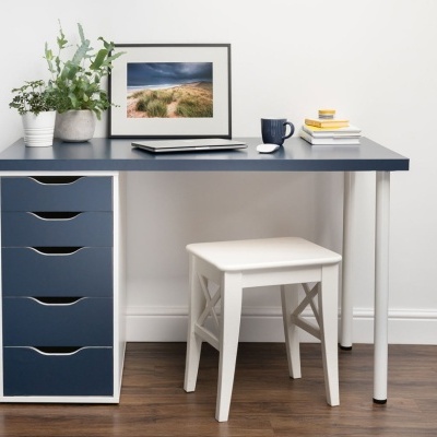 Película Adesiva D-C-Dix Liso Brilhante 45cm x 2m Azul aço real