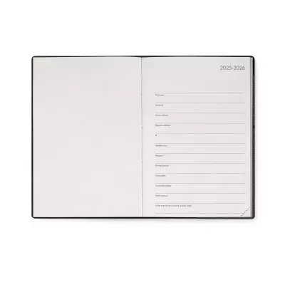 Agenda Diária Média 2026 Deep Graphite