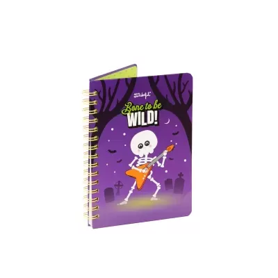 Caderno A5 fluorescente que brilha no escuro - Bone to be wild!