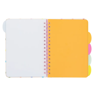 Caderno A5 com divisores - Dreaming, creating, shining