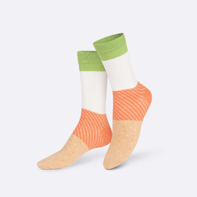 Meias Bagel Salmão - Eat My Socks Adulto