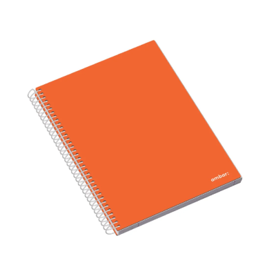 CADERNO A5 ESPIRAL PAUTADO CAPA DURA AMBAR SCHOOL 100F