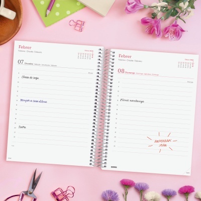 Agenda Diária 12 meses Espiral 2026 Impossível