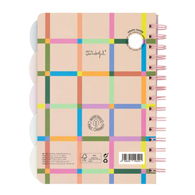 Caderno A5 com divisores - Dreaming, creating, shining