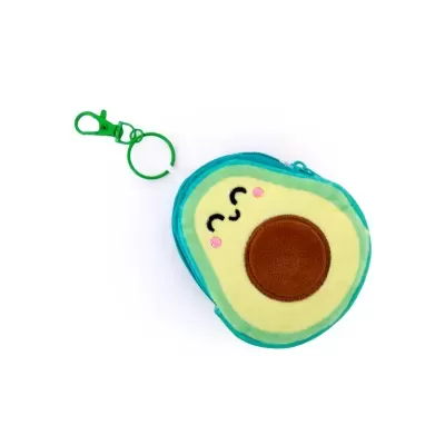 Porta-moedas com porta-chaves e mini caderno - Abacate