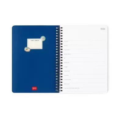 Agenda Semanal Espiral 2026 Travel Stickers