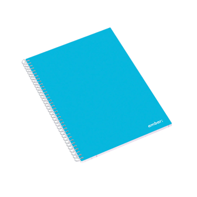 CADERNO ESPIRAL A5 QUADRICULADO AMBAR SCHOOL