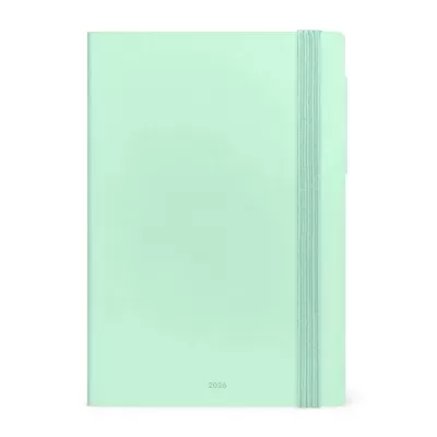 Agenda Diária Média 2026 Pastel Mint