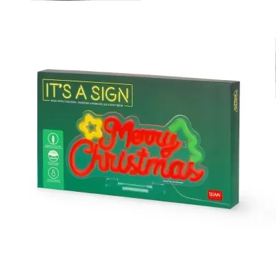 Sinal Luminoso Neon Led Merry Christmas LEGAMI