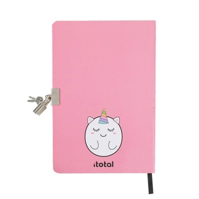 Diário c/Cadeado itotal Unicórnio Pontilhado