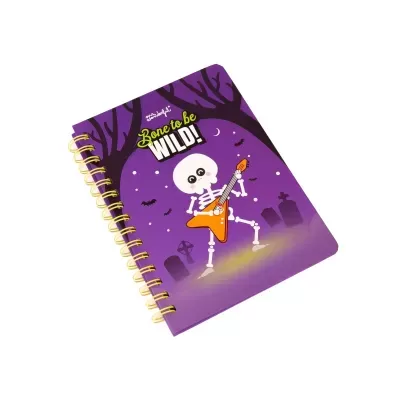 Caderno A5 fluorescente que brilha no escuro - Bone to be wild!