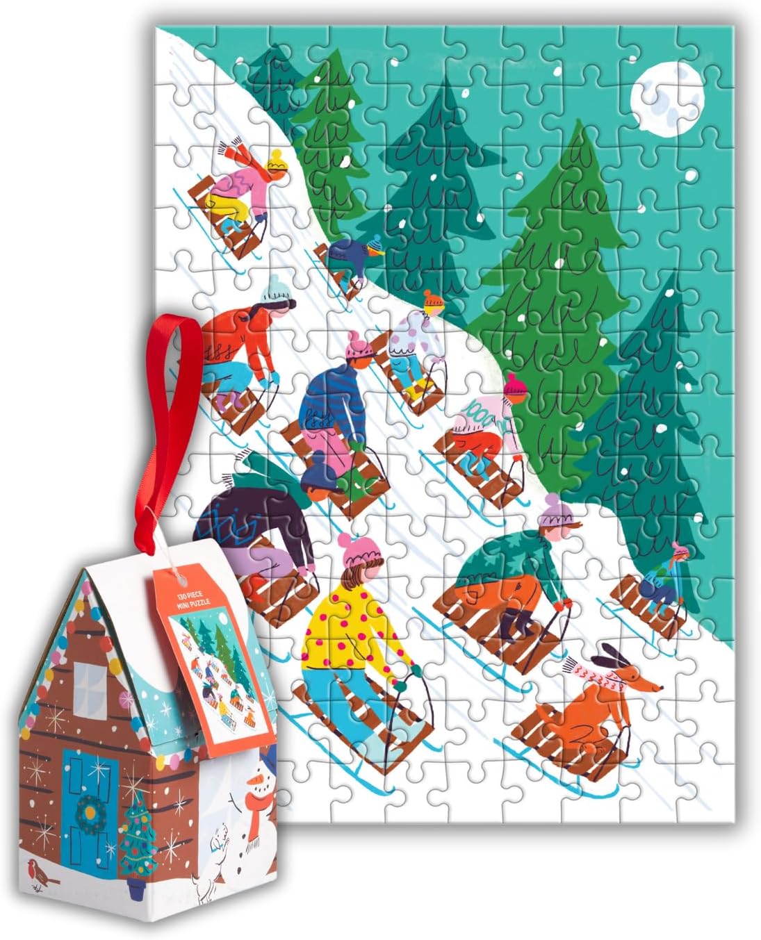 Trenó de Natal | Ornamento Puzzle 130 Peças Trenó de Natal | Ornamento Puzzle 130 Peças