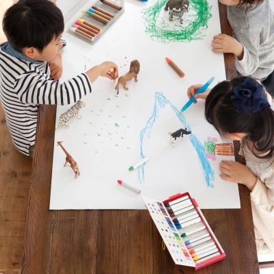 6 Lápis de Cera de Arroz Nature | Kitpas Médio