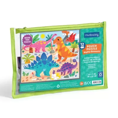 Mighty Dinosaurs | 12 Piece Pouch Puzzle