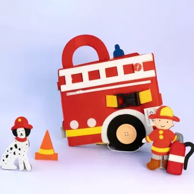 Bombeiros de Viagem | Livro Sensorial | Quiet Book