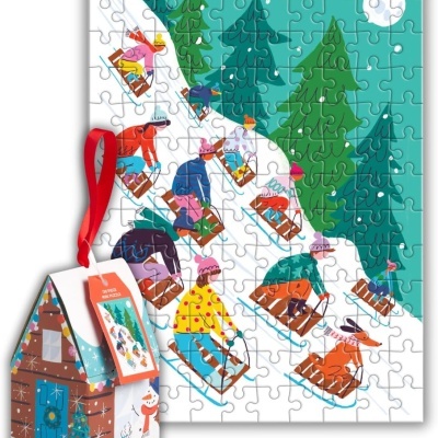 Trenó de Natal | Ornamento Puzzle 130 Peças
