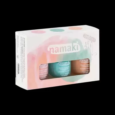 Set de 3 Vernizes + Lima | Rosa, Verde e Pêssego Set de 3 Vernizes + Lima | Rosa, Verde e Pêssego