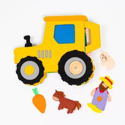 Trator de Viagem | Livro Sensorial | Quiet Book