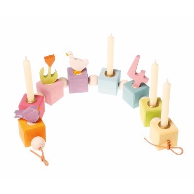 Cubos Candelabros de Aniversário Colorido | Grimm's