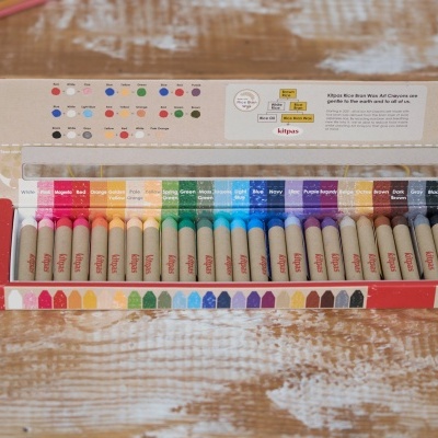 24 Lápis de Cera de Arroz | Kitpas Médio