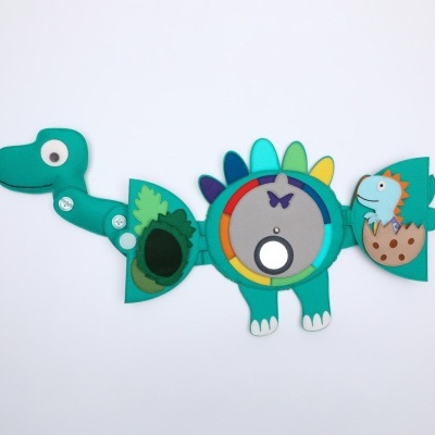 Dinossauro de Viagem | Livro Sensorial | Quiet Book Dinossauro de Viagem | Livro Sensorial | Quiet Book