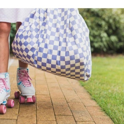 Vichy Lilás Tapete de Atividade Reversível | Saco Play & Go Vichy Lilás Tapete de Atividade Reversível | Saco Play & Go