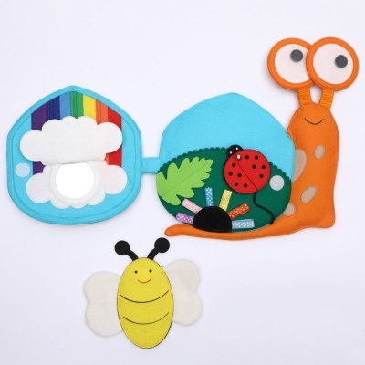 Caracol de Viagem | Livro Sensorial | Quiet Book