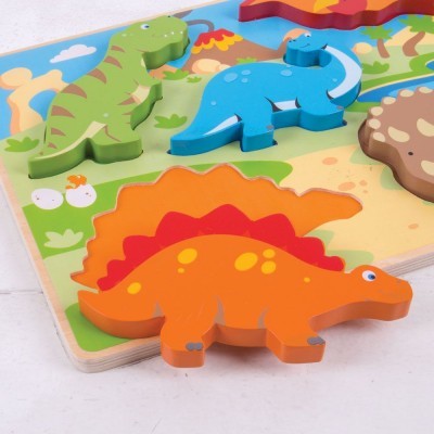 Dinossauros Puzzle de Encaixar | BigJigs Dinossauros Puzzle de Encaixar | BigJigs