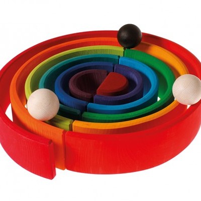 6 Bolas de Madeira Preto e Branco | Grimm's