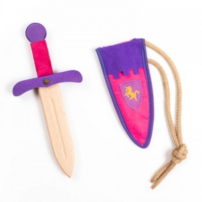 Espada Rosa Pequena & Bolsa Baeta Espada Rosa Pequena & Bolsa Baeta