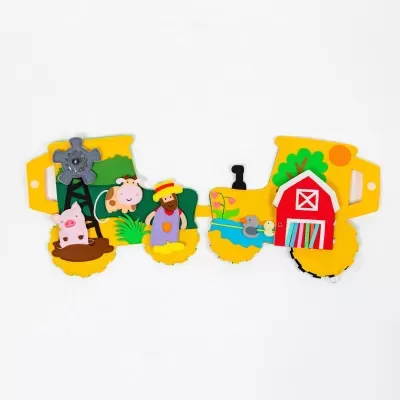 Trator de Viagem | Livro Sensorial | Quiet Book