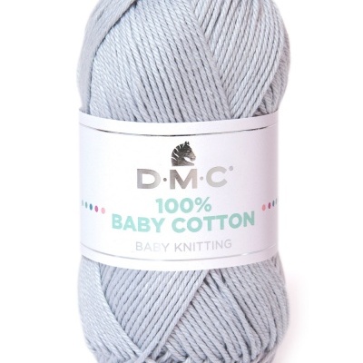 Novelo de fio 100% algodão para bebé DMC cor 757 cinza claro