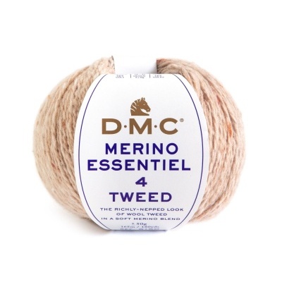 Novelo de lã DMC Merino Essentiel 4 Tweed cor 912 bege tweed