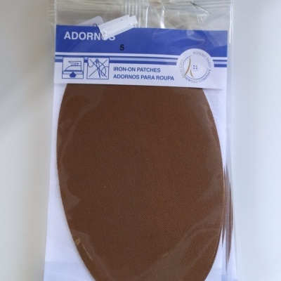 remendo castanho oval para passar a ferro