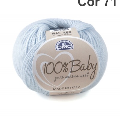Novelo de lã azul clara da DMC 100% Baby merino