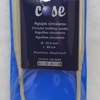 Agulhas circulares de alumínio para tricô, embalagem azul