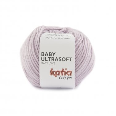 Novelo de lã lilás com rótulo branco Katia