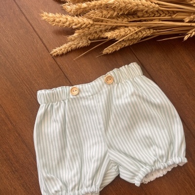 Calções/ Bloomers riscas verdes