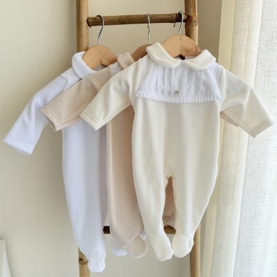 Babygrow Veludo - Gola PeterPan